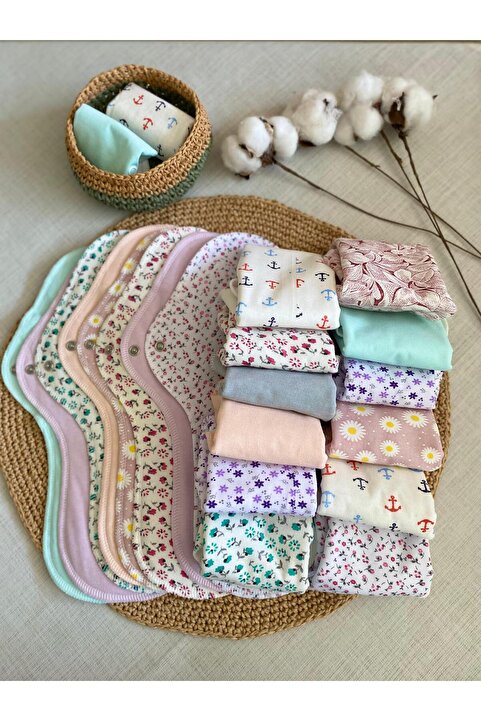 ECOSOFT Yıkanabilir Doğal Kadın Pedi Gece XL Lohusa 16'lı %100 Pamuk ve Bambu (XL beden)