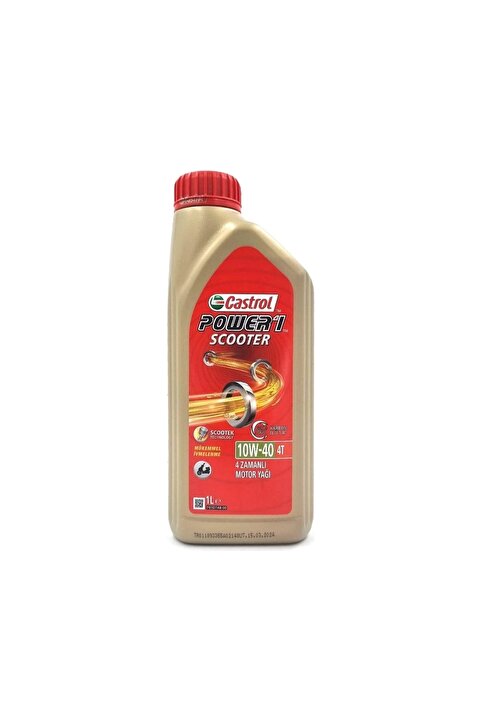 Castrol Power 1 Scooter 4t 10w-40 4 Zamanlı 1 Lt Motosiklet Yağı Yeni Seri