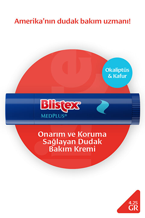 Blistex Medplus Stick - Kuruyan Ve Çatlayan Dudaklar Için Yoğun Bakım Dudak Kremi