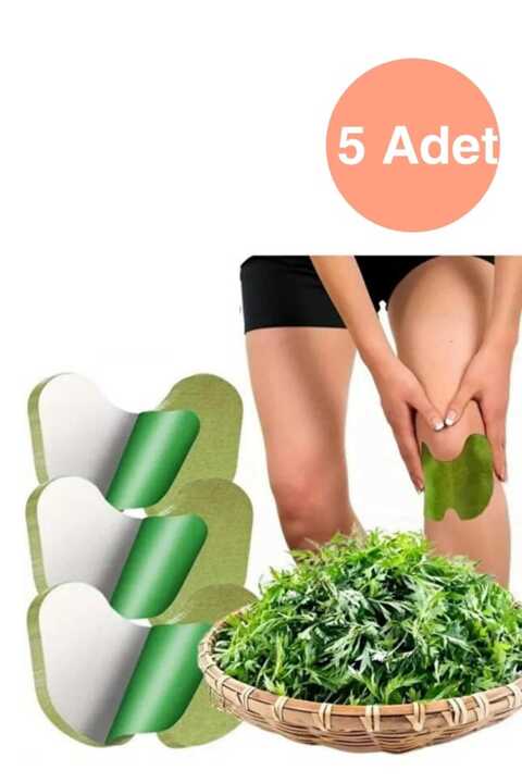 MixmioLife Doğal Çin Diz Yakısı Bitkisel Ağrı Bandı Isıtıcı Etkili, Eklem ve Ağrılarına Karşı 5 Adet