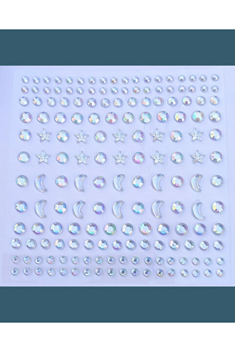 Next Plus Lisanslı 170 Adet Işıltılı Yüz Ve Vücut Taşı Clear Elegant Şeffaf Çıkartma