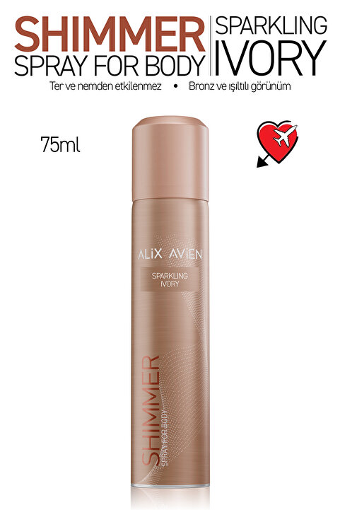Alix Avien Işıltılı Vücut Spreyi - Shimmer Spray For Body Sparkling Ivory - 75 ml