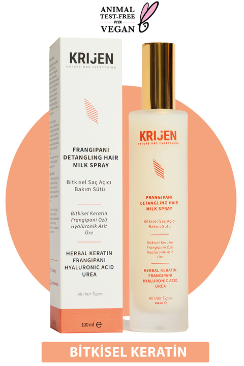 Krijen Frangipani Bitkisel Kolay Tarama Sağlayan Keratin Sütü 100 Ml | Hyaluronik Asit & Üre