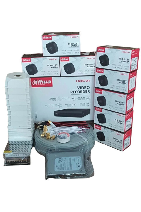 Dahua 8 Kanal 8 Kamera Güvenlik Kamera Seti (HDD Dahil Değildir)
