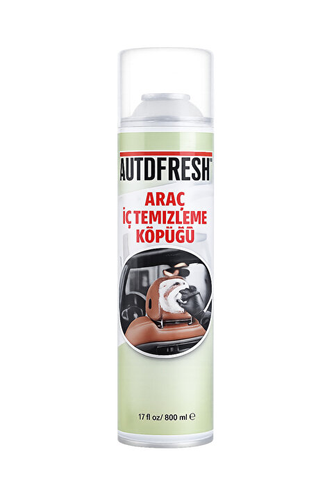 AutoFresh Araç İç Temizleyici Köpük Sprey 500 ml Oto Koltuk, Tavan, Araba Döşeme Temizleme Köpüğü
