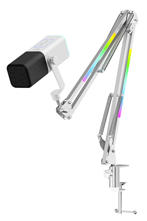 Havit Gamenote GK71 Pro RGB Yayıncı Mikrofonu, 24-Bit, 192kHz, XLR & Type-C, Stantlı