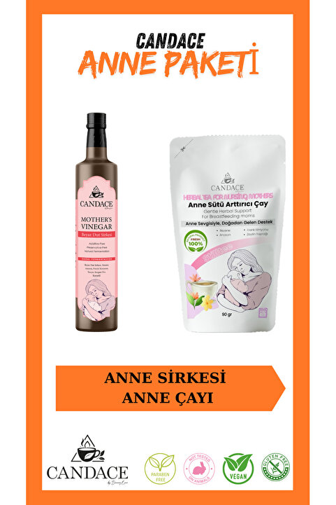 Candace Anne Paketi Süt Arttırıcı Çay ve Anne Sirkesi