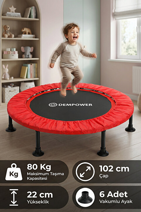 DEMPOWER 80 kg Taşıma Kapasiteli 102 cm Yaylı Trambolin