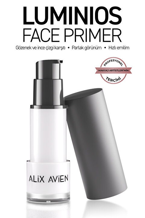 Alix Avien Gözenek Karşıtı Parlak Cilt Görünümlü Su Bazlı Makyaj Bazı - Pürüzsüz Etki - Luminios Face Primer