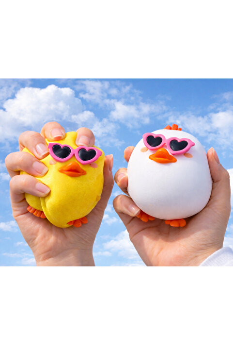 LRS STORE 2 Adet Tavuk Squishy Civciv Stres Topu – Yumuşak Sıkılabilir Oyuncak Sukuşi