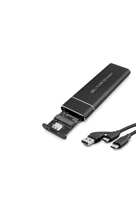Skygo Ssd Kutu Type-C3.1 + Usb3.0 Nvme M2 Chıp Jms583 Siyah HDX1768
