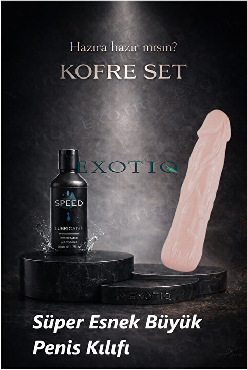 Plus MyPartner Özel Tasarım Penis Kılıfı 4cm Uzatmalı Damarlı + speed glide 250ml lubricand