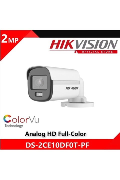 Hikvision Ds-2ce10df0t-pf 2 Mp 3.6 Mm Lens 20 Mt Gece Görüşlü Colorvu (7/24 RENKLİ) Ahd Kamera (SES YOK)