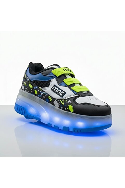 ARS Ayakkabı Patenli Tekerlekli Işıklı Çocuk Spor Sneakers Ortopedik Ayakkabı Kaykay 4 tekerlekli spor