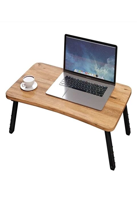 Genel Markalar Dellaks Laptop Sehpası Seyyar Kahvaltı Masası Katlanır Çalışma Sehpası Atlantik Çam
