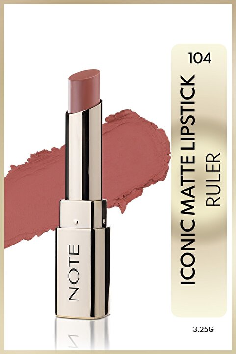 Note Cosmetics Iconic Matte Lipstick Kalıcı Mat Ruj 104 Ruler - Pembe