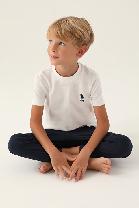 U.S. Polo Assn. U.S. Polo Assn Erkek Çocuk Krem Pijama Takımı