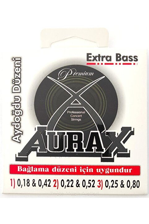 Aurax Ax-18p Bağlama Teli Germany Profesyonel 0.18 Kısa Sap Extra Bass Aydoğdu Düzeni