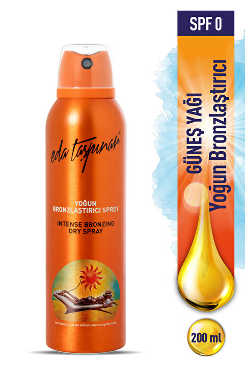Eda Taşpınar Aerosol Bronzlaştırıcı Sprey SPF 0– Hızlı Uygulama & Yoğun Bronz Görünüm 200 ml