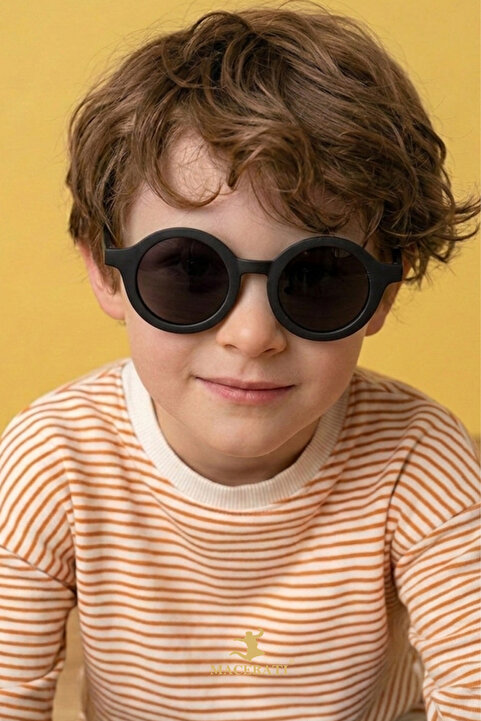 MACERATİ Iskandinav Unisex Yuvarlak Çerçeve 0-10 Yaş Çocuk Uv400 Güneş Gözlüğü