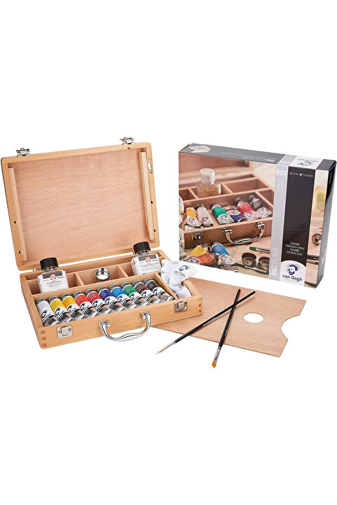Van Gogh Talens Yağlı Boya Seti Ahşap Kutu Oil Colour Basic Box / RT02840510