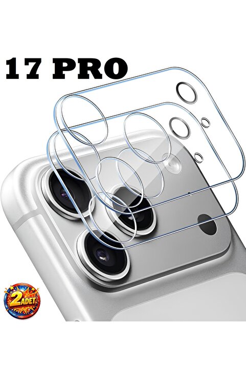 aheaks iPhone 17 Pro 2 Adet Kamera Ekran Koruyucu Nano Cam 9H Sertlik Çizilmez HD Kabarcıksız