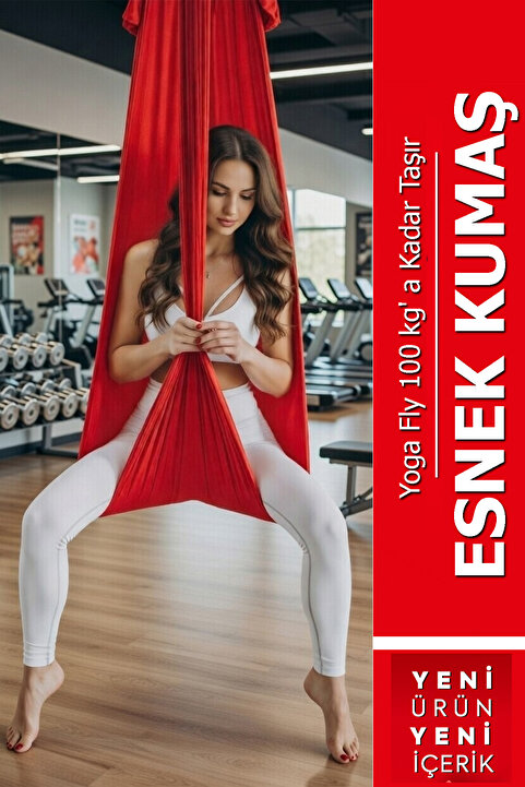 Bundeba Yoga Fly Hamağı +Plus Esnek Hamak, Antigravity Askılı Yoga Denge Spor Aleti
