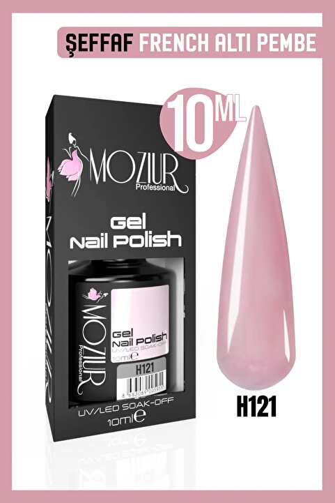MOZIUR Kalıcı Oje Uv Led H121 (ŞEFFAF RENK) 10ml