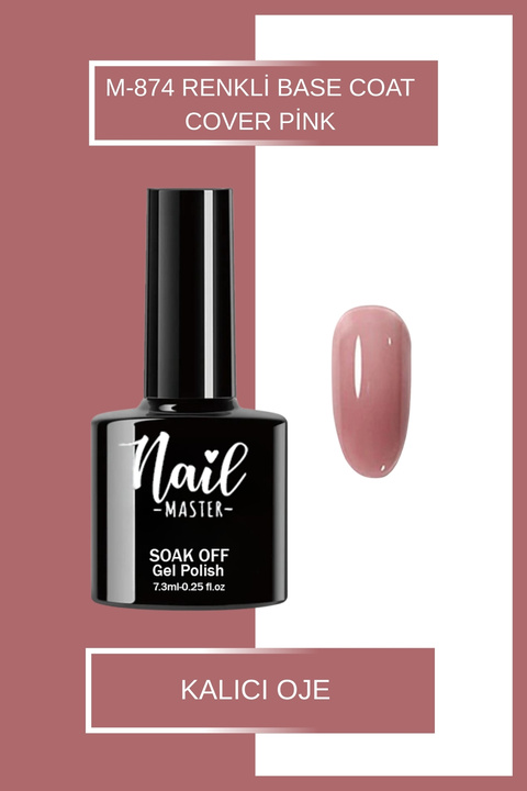 Nail Master M874 Kalıcı Oje 7,3ml Renkli Base Coat - Cover Pink