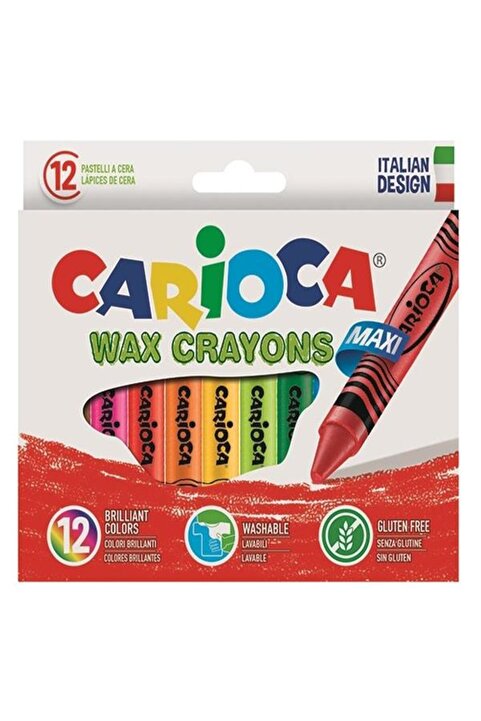 Carioca Wax Crayons 12’li Yıkanabilir Pastel Boya Seti