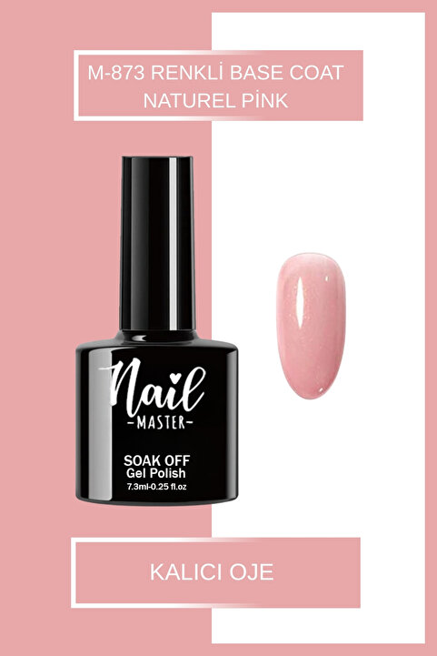Nail Master M873 Kalıcı Oje 7,3ml Renkli Base Coat - Naturel Pink