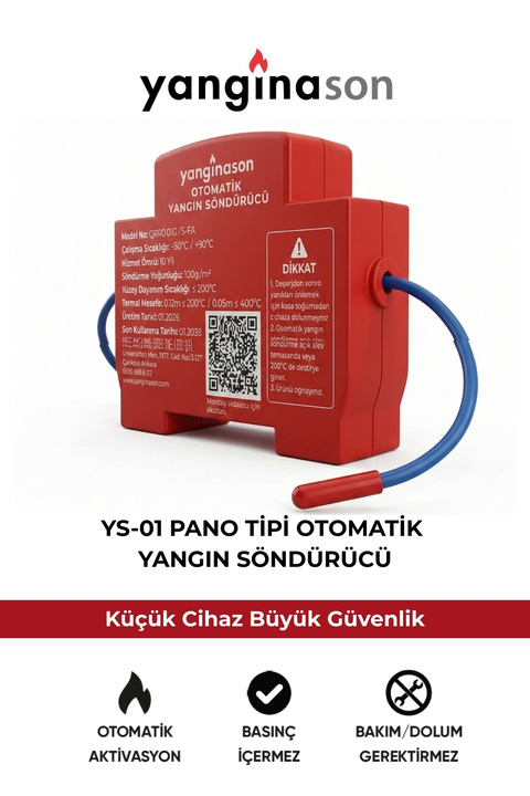 Yangına Son YANGINASON Elektrik Panosu Otomatik Yangın Söndürücü