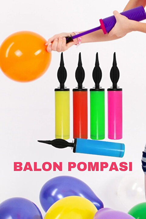Parti Zamanı Renkli Balon Pompası Doğum Günü Kutlama Balon Şişirmek İçin Balon Pompası