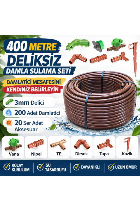 Genel Markalar Deliksiz Damlama Sulama 400 M Borusu Hortumu 16mm