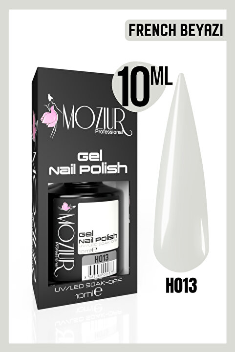 MOZIUR Kalıcı Oje Uv Led H013 FRENCH RK BEYAZI (ANA RENKLER) 10ml