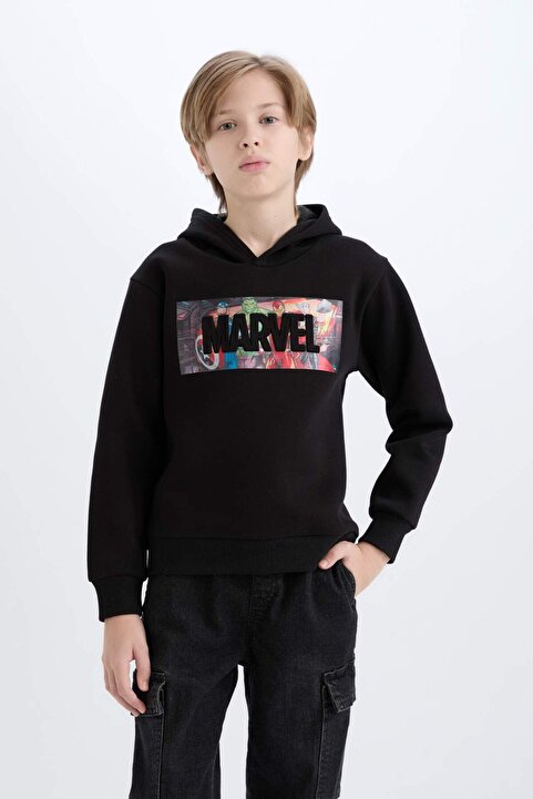 Defacto Marvel Avengers Kapüşonlu Sweatshirt Erkek Çocuk D6736A824WN