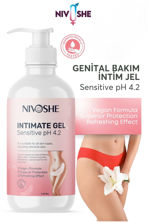 NIVOSHE Genital Bölge Kötü Koku Giderici Toparlayıcı Beyazlatıcı İntim Temizleme Jeli 250ML