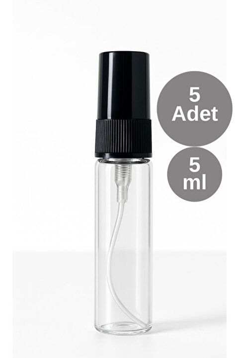 Parvati Taşınabilir Cep Parfüm Şişesi Çantalık Dolabilir Vidalı Mini Boş sprey Cam Şişe 5 ml (5 Adet)