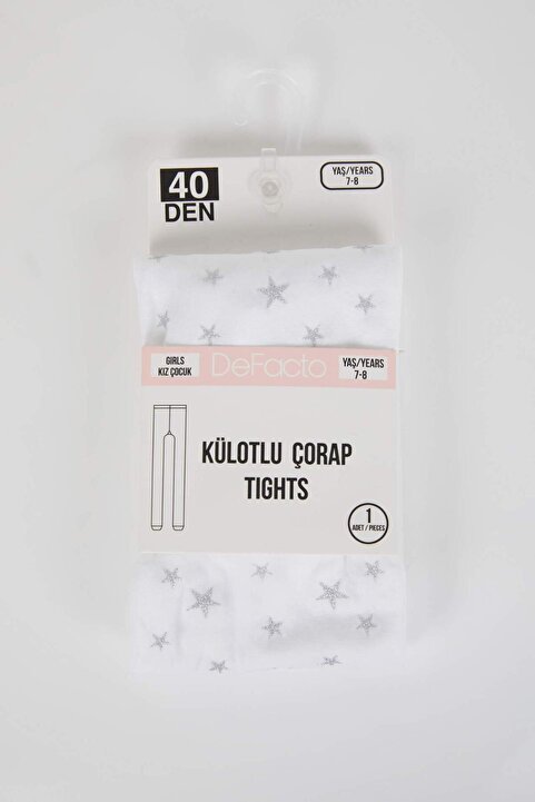 Defacto Yıldız Desenli Külotlu Okul Çorabı Kız Çocuk Z8767A6NS