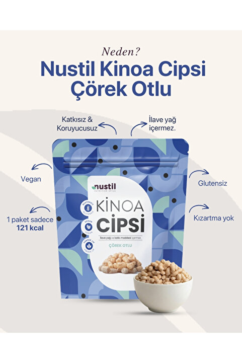 NUSTİL Çörek Otlu Kinoa Cipsi 35g