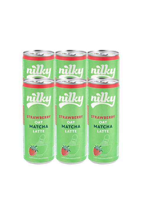 NİLKY Yulaf Sütlü Çilekli Matcha Latte 6x250 ml