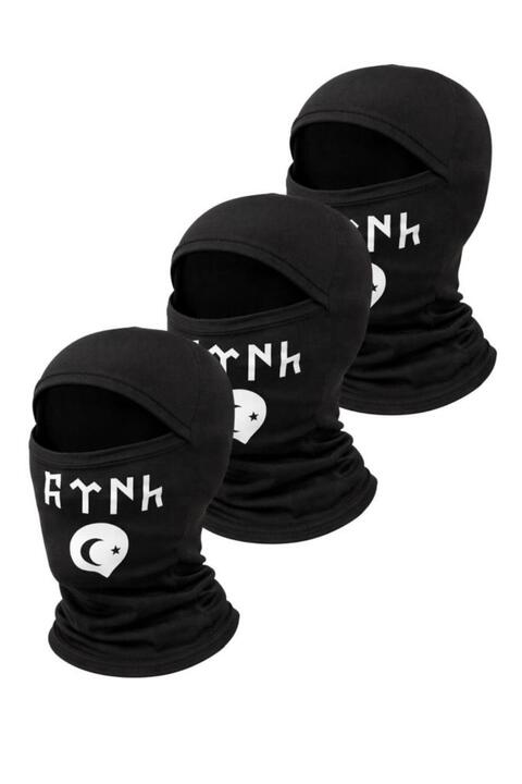 SİNGLE SWORD Kışlık Polar Kar Maskesi – Unisex Balaklava (3’lü Set) 0//BASKILI