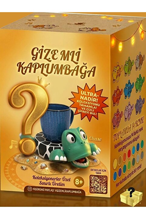 Kreta3D Sevimli Kaplumbağa Bardak Altlığı – Hareketli ve Eğlenceli Kupa Altlığı (Süpriz Renk)