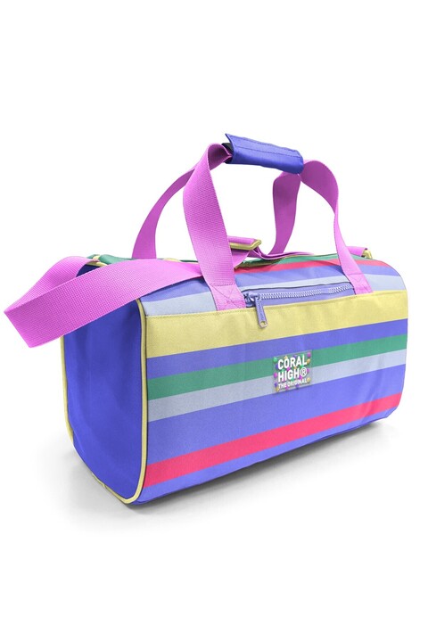 Coral High Milka Gri Sarı Çizgi Desenli Spor Çantası 27543