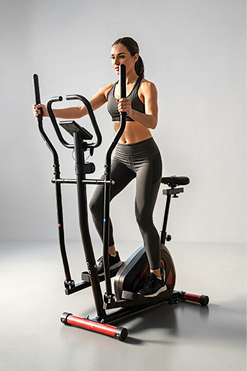 Voit V-FIT By Voit 2'si 1 Arada Nabız Ölçer Eliptik ve Kondisyon Bisikleti, 120 Kg Taşıma Kapasiteli