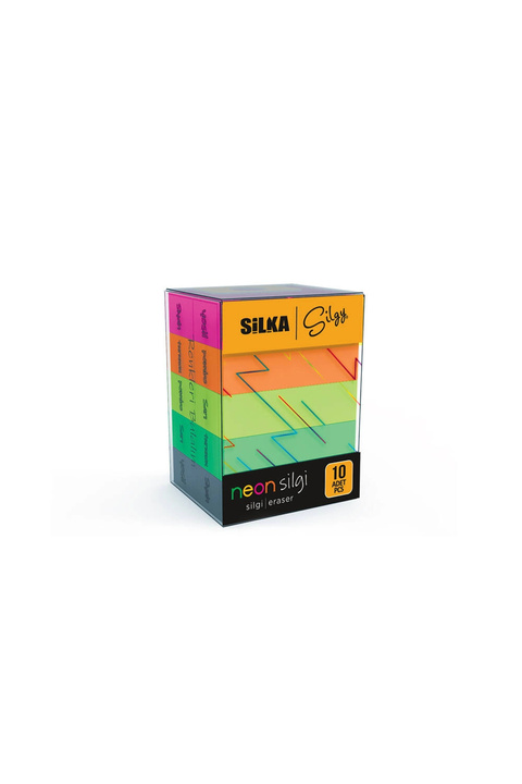 Silka Neon 5 Renk 10lu Paket Silgi Art-14