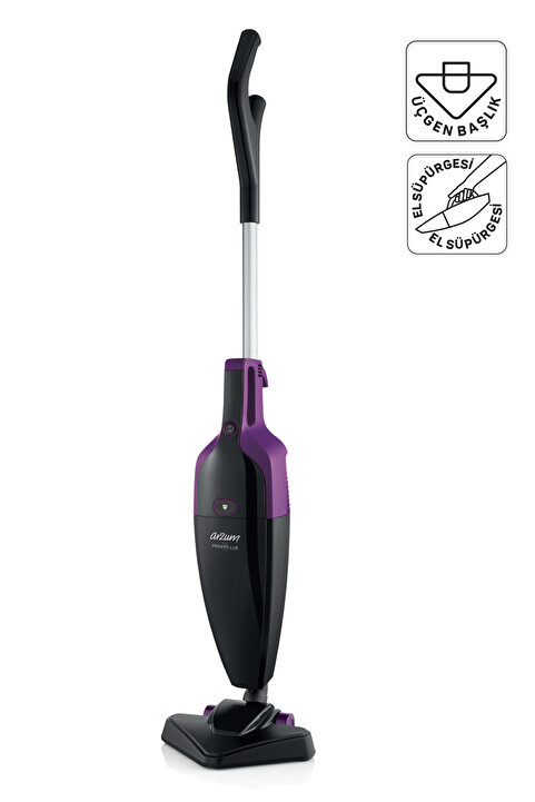 Arzum AR4075 Pronto Lux 2‘si 1 Arada Dikey Elektrikli Süpürge 800W, 1,5 L Toz Haznesi, Mürdüm