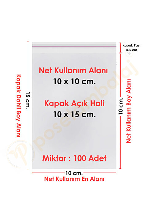 Genel Markalar 10*15 Bantlı Jelatin 100adet Kapalı Hali 10x10 Cm Dikkat