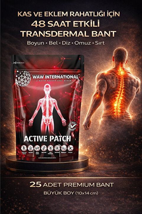 Waw İnternational Active Patch Premium Ağrı Bandı – Kas & Eklem Destekleyici Transdermal Bant