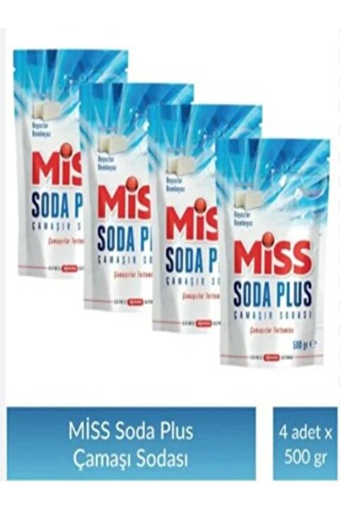 KORUMA Soda MİSS Plus Optik Etkili El Ve Matik Çamaşır Sodası 500 Gr 4 Adet